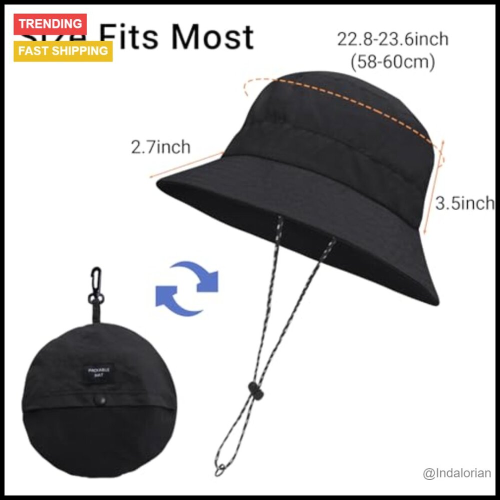 Waterproof Bucket Hat Quick Dry Packable Sun Prot… - image 6